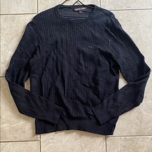 Michael Kors Men’s Black Grey Distressed Style Sweater